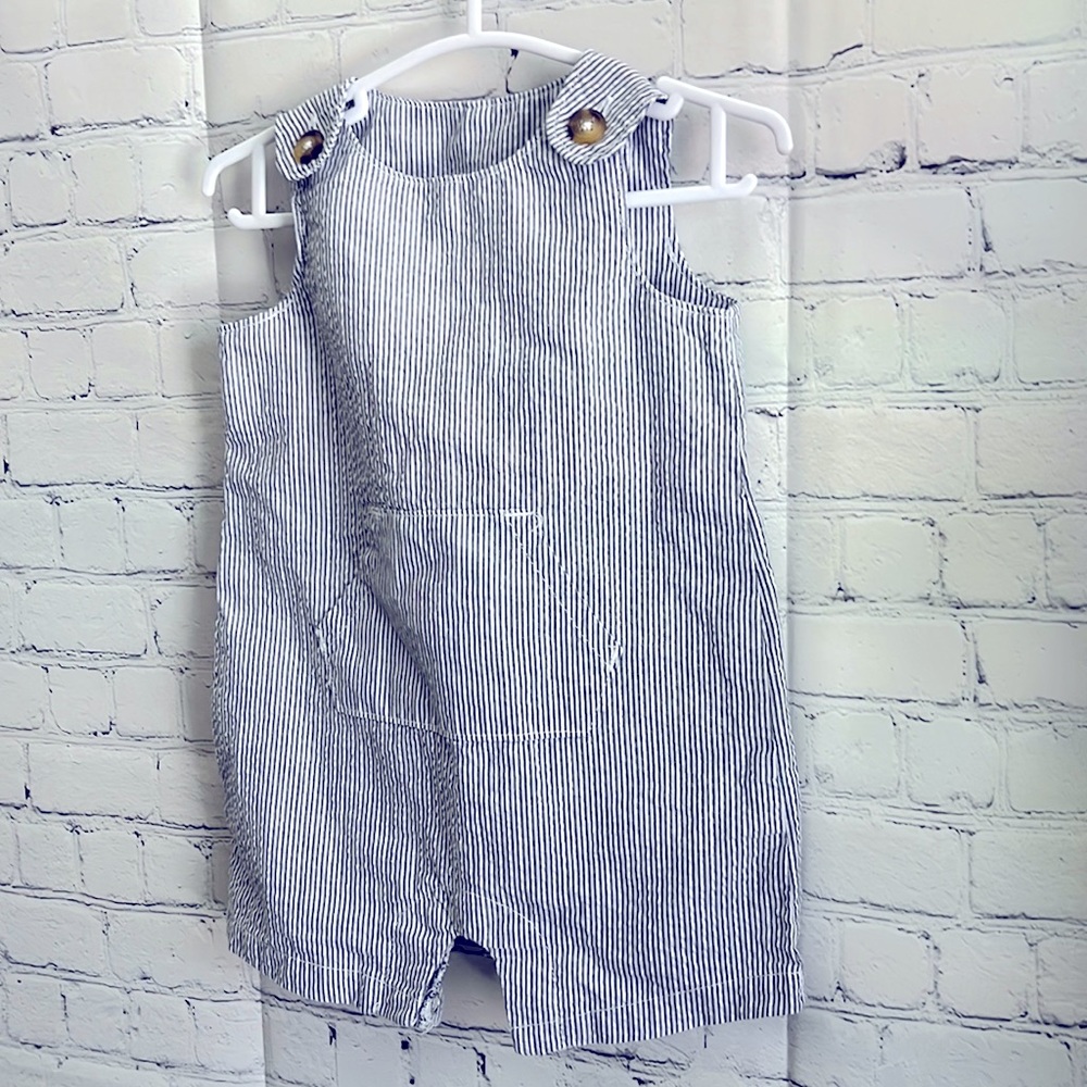 Striped overalls 3 Month